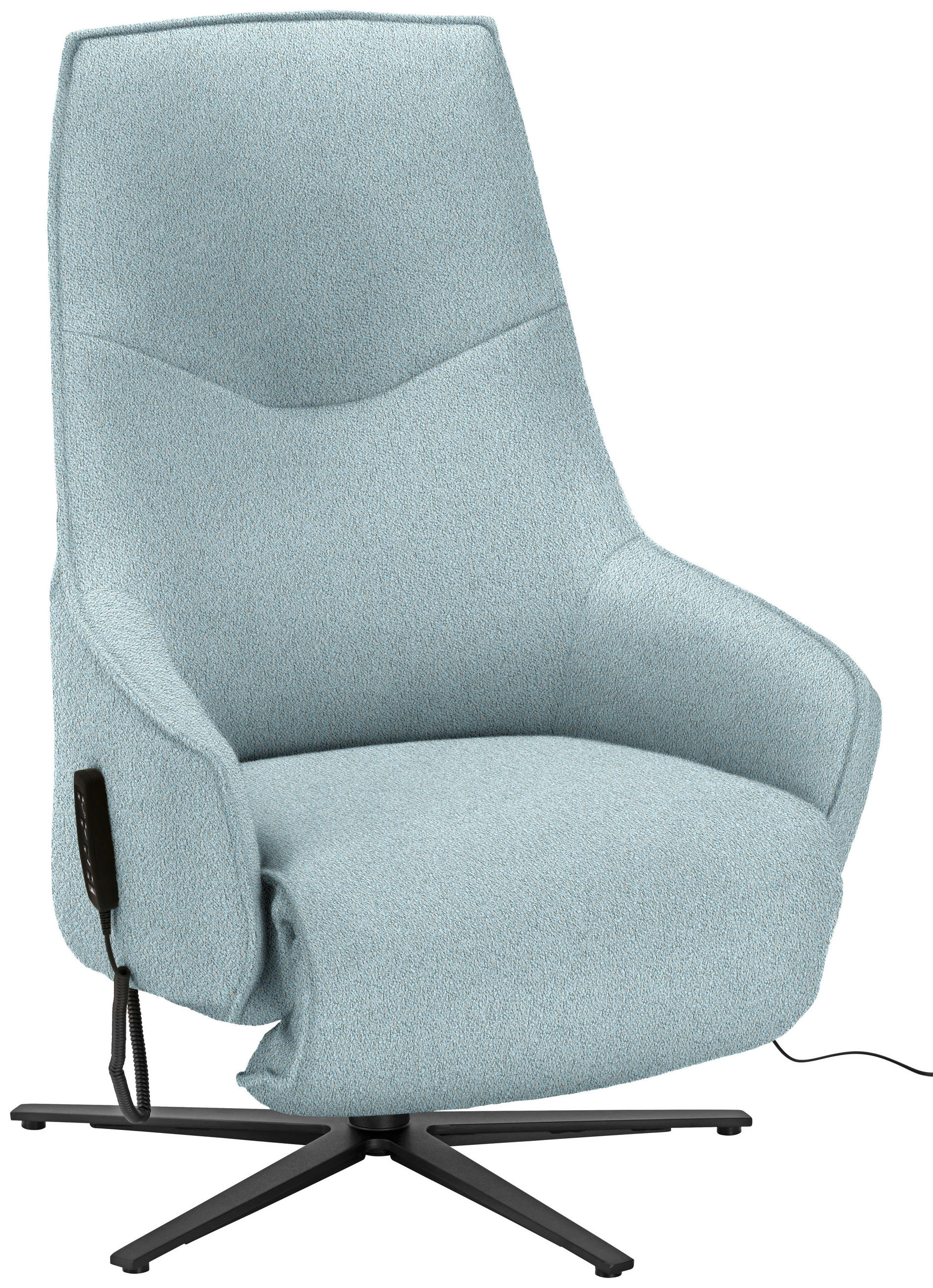 RELAXSESSEL in Textil Hellblau  - Anthrazit/Hellblau, Design, Textil/Metall (70/112/85cm) - Himolla