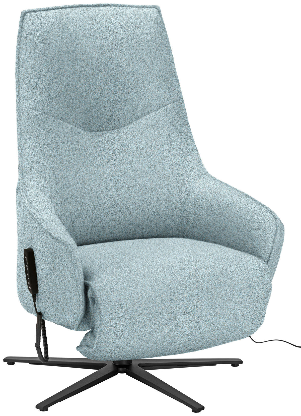 RELAXSESSEL in Textil Hellblau  - Anthrazit/Hellblau, Design, Textil/Metall (70/112/85cm) - Himolla