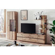 WOHNWAND  in Anthrazit, Eichefarben  285/208/50 cm  - Eichefarben/Anthrazit, KONVENTIONELL, Glas/Holzwerkstoff (285/208/50cm) - Cantus