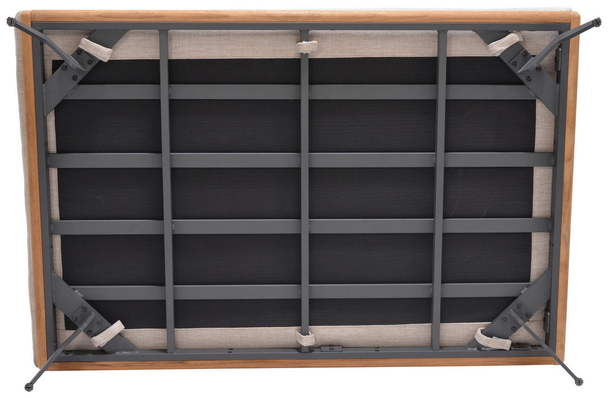 LOUNGEGARNITUR 150/280 cm Aluminium, Stahl  - Greige/Dunkelgrau, Design, Textil/Metall (150/280cm) - Amatio