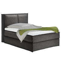 BOXSPRINGBETT 140/220 cm  in Anthrazit  - Anthrazit/Schwarz, Design, Kunststoff/Textil (140/220cm) - home24