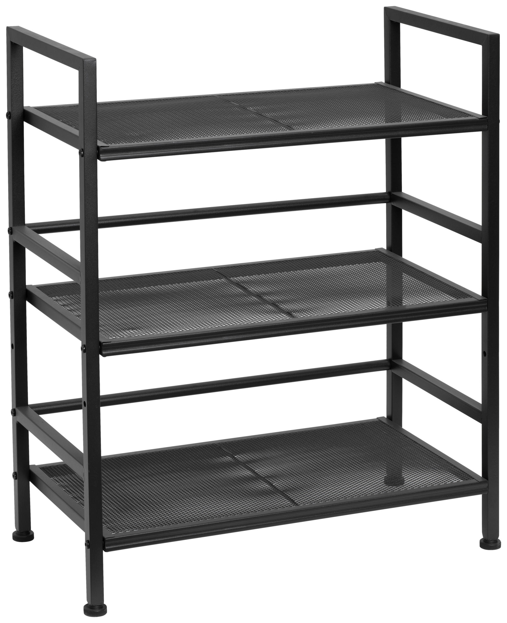 SCHUHREGAL 59/70/30 cm - Schwarz/Weiß, MODERN, Metall (59/70/30cm) - PBJ