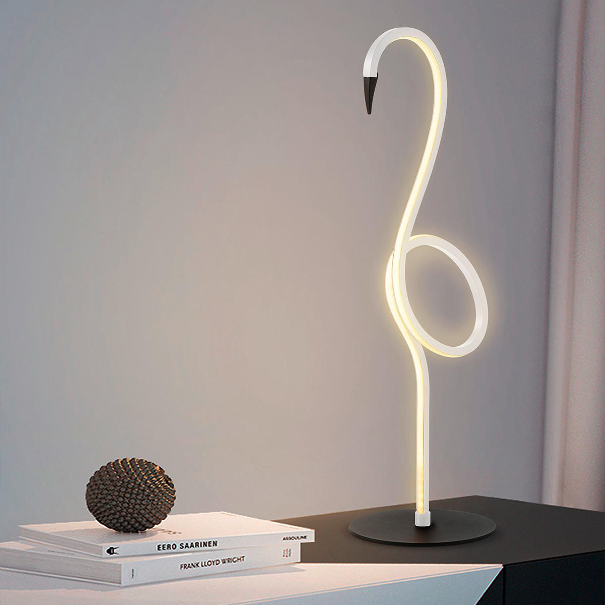 LED-SVETILKA ZA PISALNO MIZO  Flamingo      15/50 cm       - bela, Trend, kovina/umetna masa (15/50cm) - Elstead Lighting