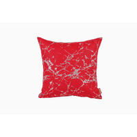 UKRASNI JASTUK 40/40 cm    - srebrna/crvena, Konvencionalno, tekstil (40/40cm)