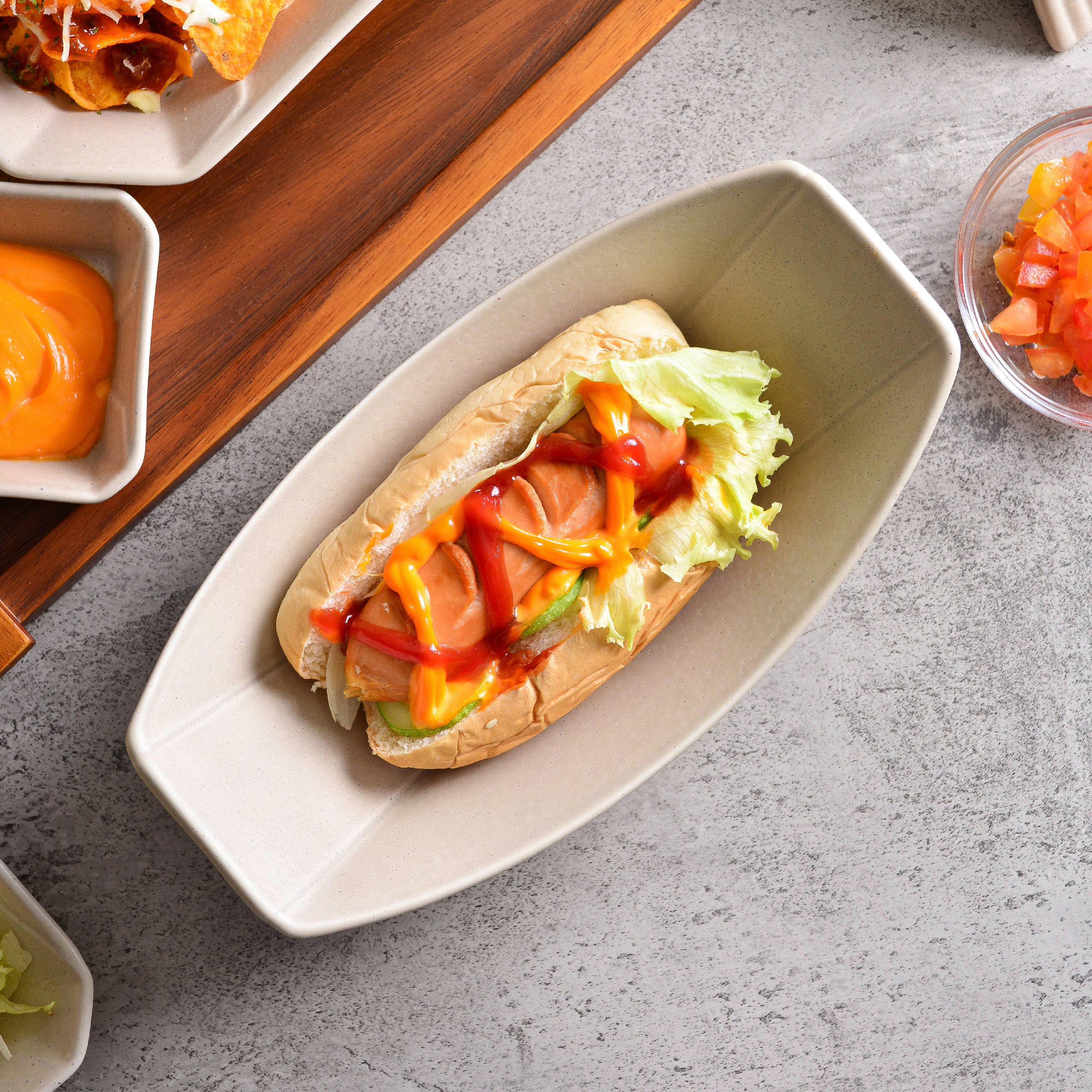 Thumbnail - Creatable Schüsselset Streat Food, Creme, Keramik, 2-teilig, 23.5x13.5 cm, lebensmittelecht, Essen & Trinken, Geschirr, ...