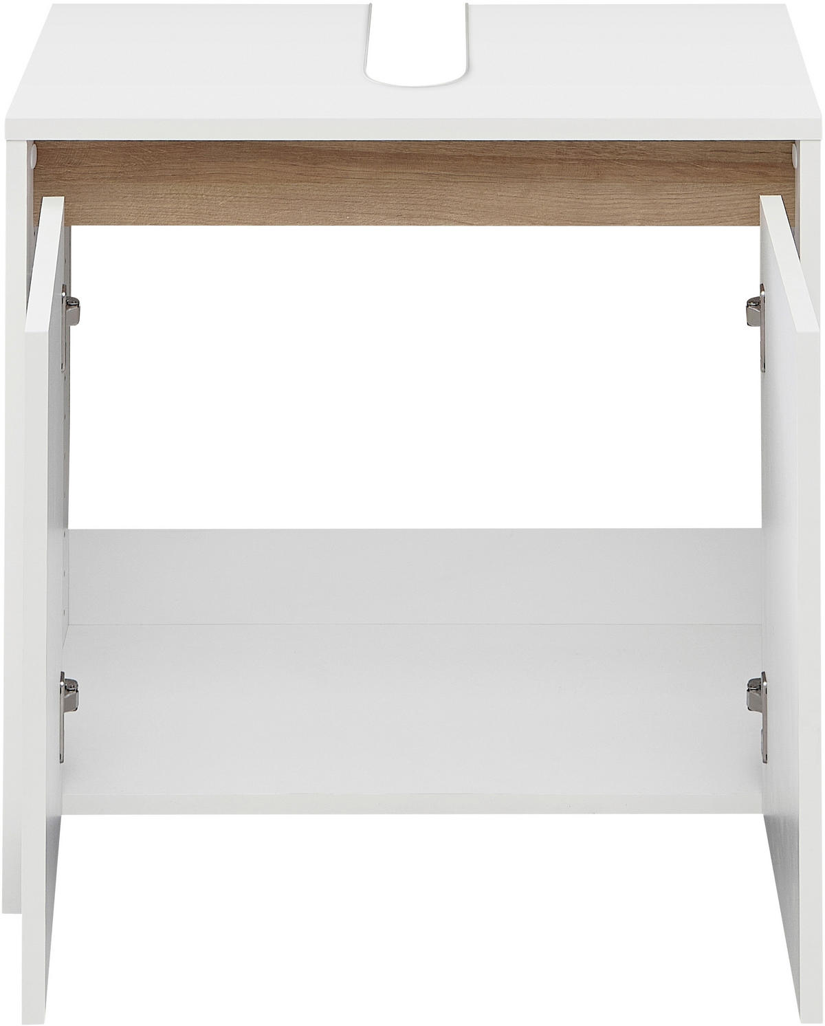 WASCHBECKENUNTERSCHRANK 61,8/59,3/32,2 cm  - Eichefarben/Weiß, KONVENTIONELL, Holzwerkstoff (61,8/59,3/32,2cm) - Xora