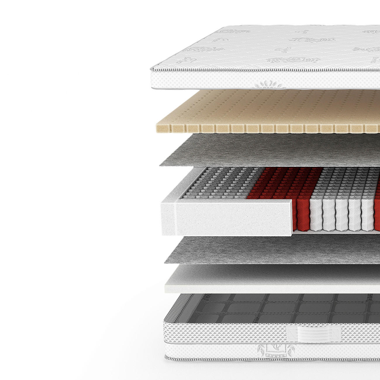 Thumbnail - Livetastic Taschenfederkernmatratze Pretty H3/H4, Textil, H3 + H4, 100x200 cm, Bezug abnehmbar/waschbar, Ober- und Unter...