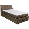 BOXSPRINGBETT 120/200 cm  in Dunkelbraun  - Dunkelbraun/Silberfarben, Design, Kunststoff/Textil (120/200cm) - Esposa