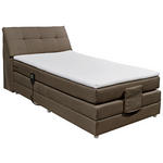 BOXSPRINGBETT 120/200 cm  in Dunkelbraun  - Dunkelbraun/Silberfarben, Design, Kunststoff/Textil (120/200cm) - Esposa