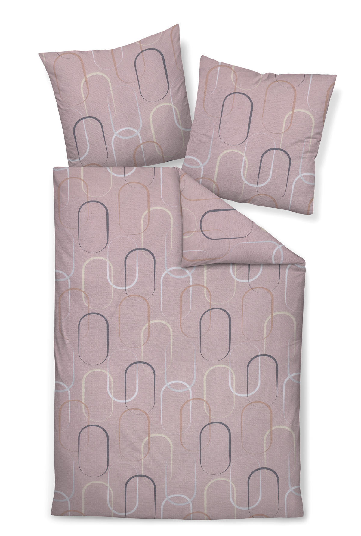 BETTWÄSCHE Seersucker 155/220 cm  - Taupe, Design, Textil (155/220cm) - Janine