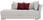 LIEGE Webstoff Rot, Weiß  - Chromfarben/Rot, Design, Kunststoff/Textil (220/93/100cm) - Livetastic