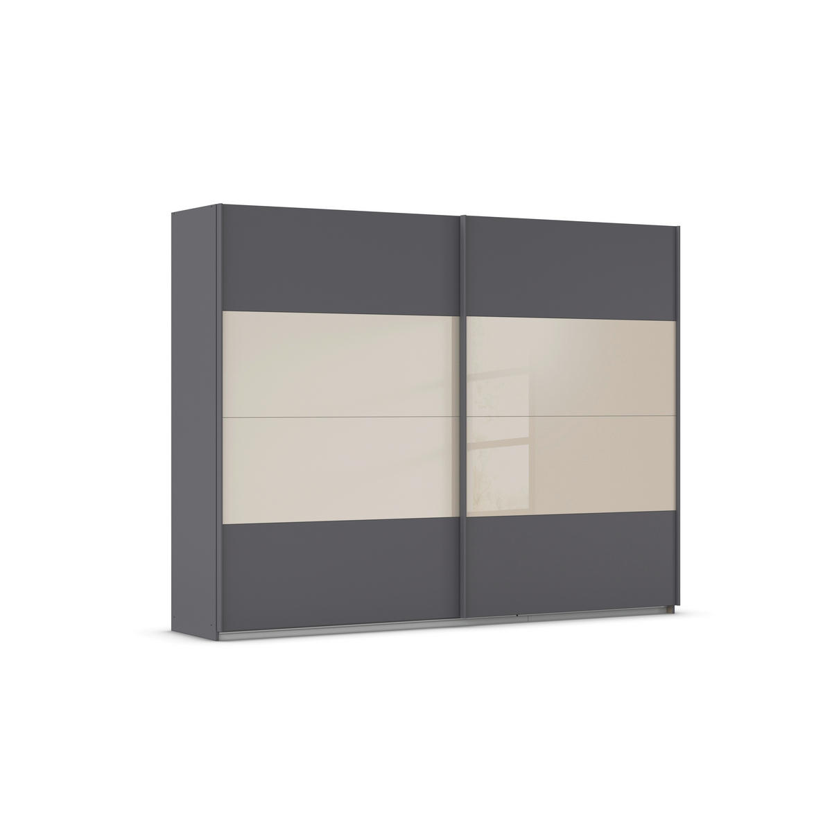 ORMAR - VISEĆA KLIZNA VRATA siva, šampanjac  271/210/62 cm  - šampanjac/siva, Dizajnerski, metal/pločasti materijal (271/210/62cm) - Hom`in