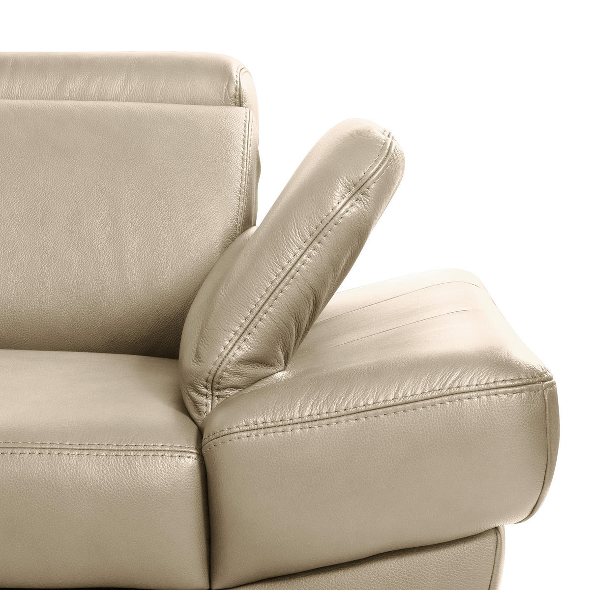ECKSOFA Grau Echtleder Lederlook Bettkasten, Schlaffunktion, Rücken echt, Armteilverstellung, Kopfteilverstellung  - Schwarz/Grau, Design, Leder/Textil (211/264cm) - Livetastic