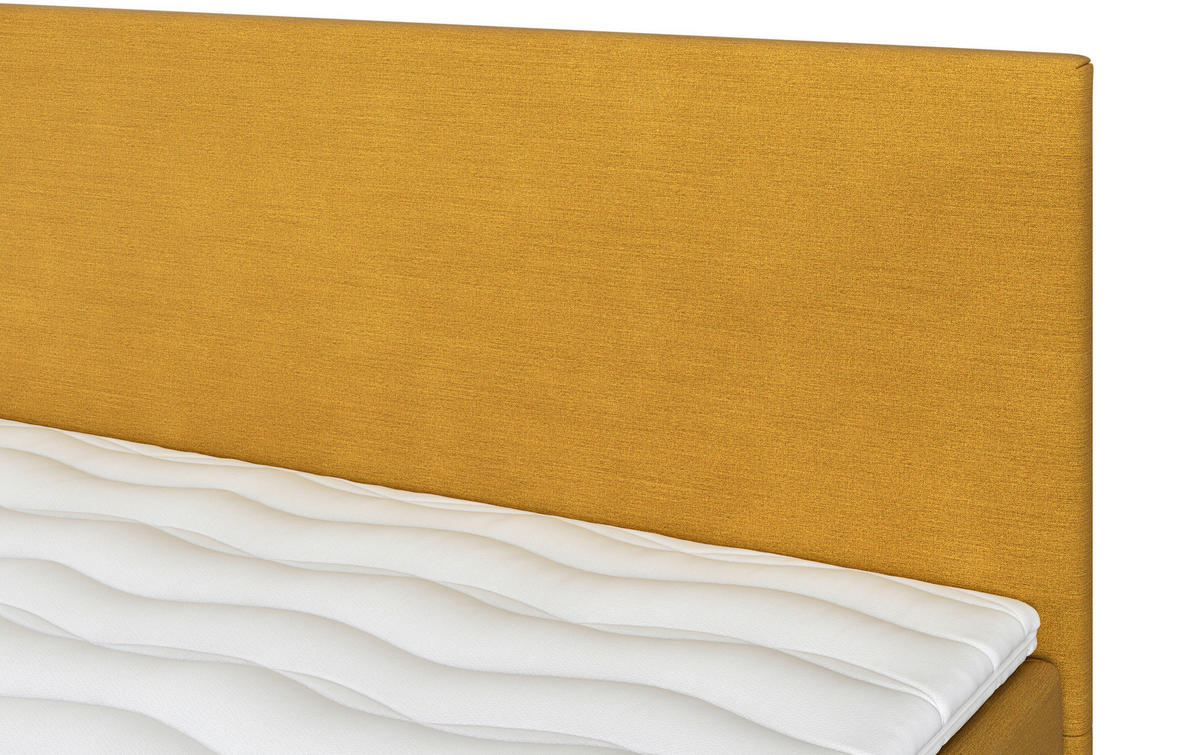 BOXBETT 180/200 cm  in Gelb  - Gelb/Schwarz, Modern, Holzwerkstoff/Textil (180/200cm) - MID.YOU