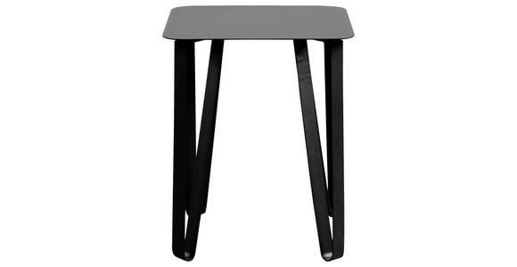 BEISTELLTISCH quadratisch Schwarz  - Schwarz, Design, Metall (40/40/50cm) - Xora