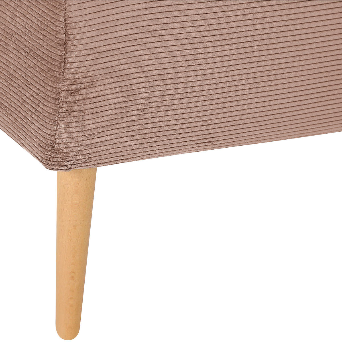 SESSEL in Cord Rosa  - Buchefarben/Rosa, Design, Holz/Textil (85/71/80cm) - Hom`in