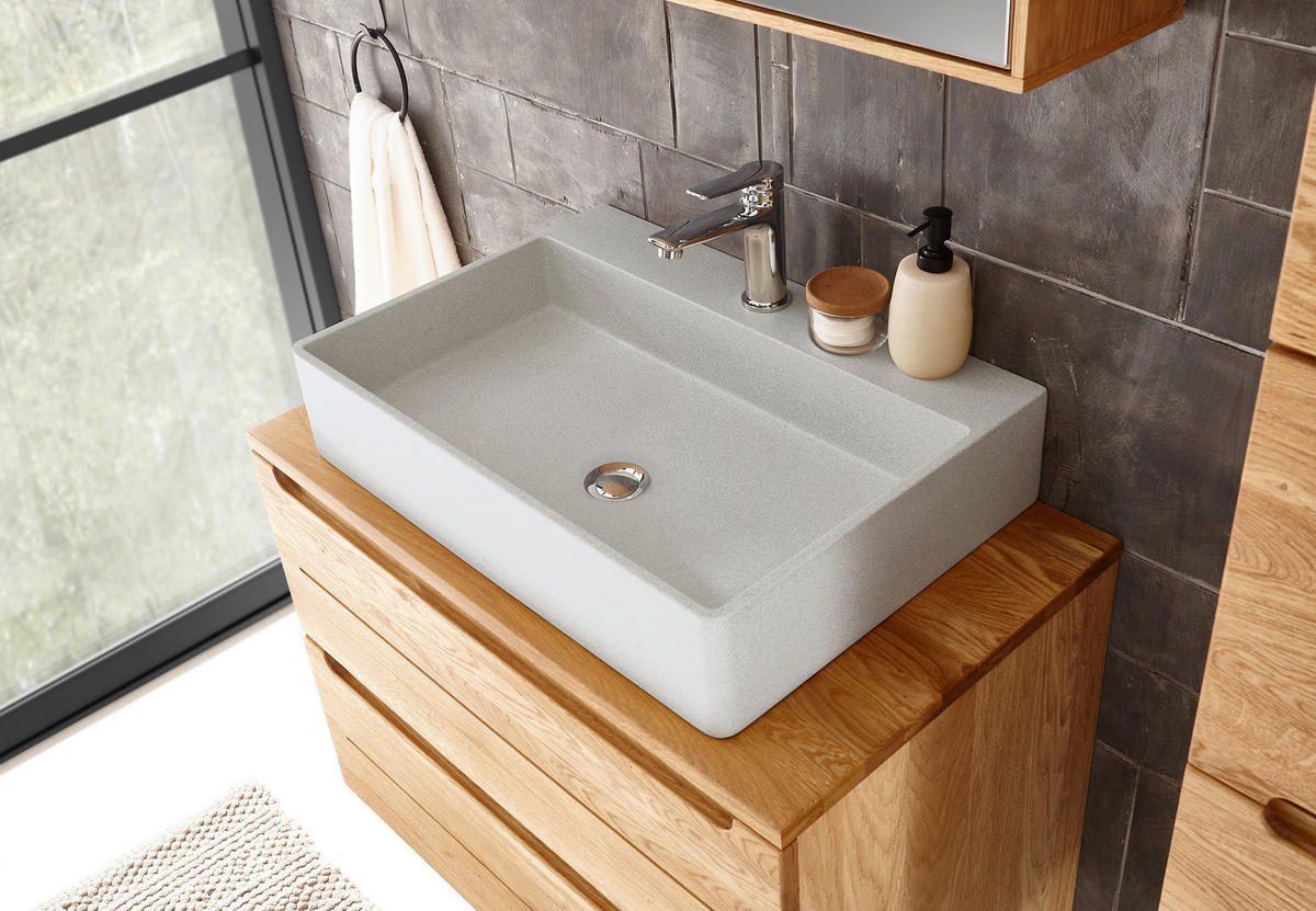 TVÄTTSTÄLL - ljusgrå, Basics, sten (82/13/42cm) - Linea Natura