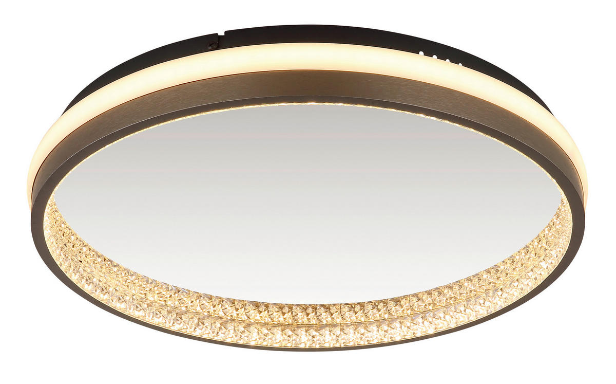 STROPNÍ LED SVÍTIDLO, 39,7/6 cm  - bílá/černá, Konvenční, kov/plast (39,7/6cm) - Globo