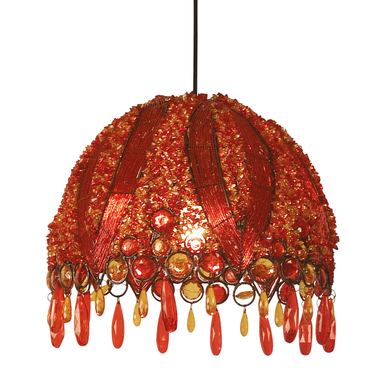 HÄNGELEUCHTE 32/101 cm   - Orange, LIFESTYLE, Kunststoff/Metall (32/101cm) - Näve