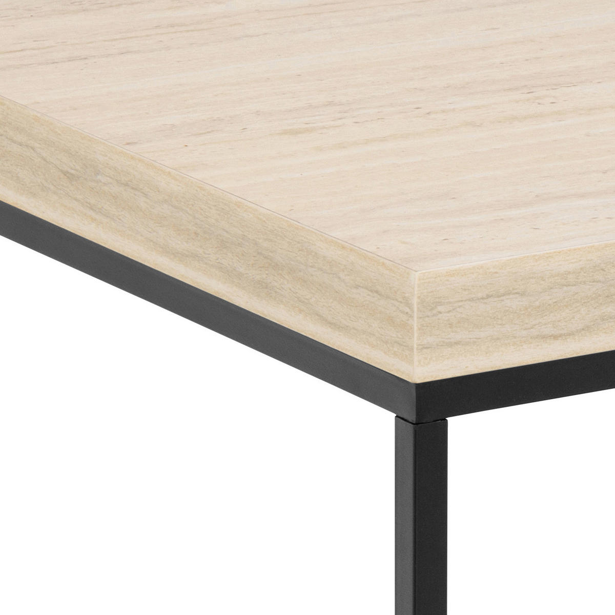 BEISTELLTISCH in Holzwerkstoff 40/40/45 cm  - Beige/Schwarz, Design, Holzwerkstoff/Metall (40/40/45cm) - Livetastic