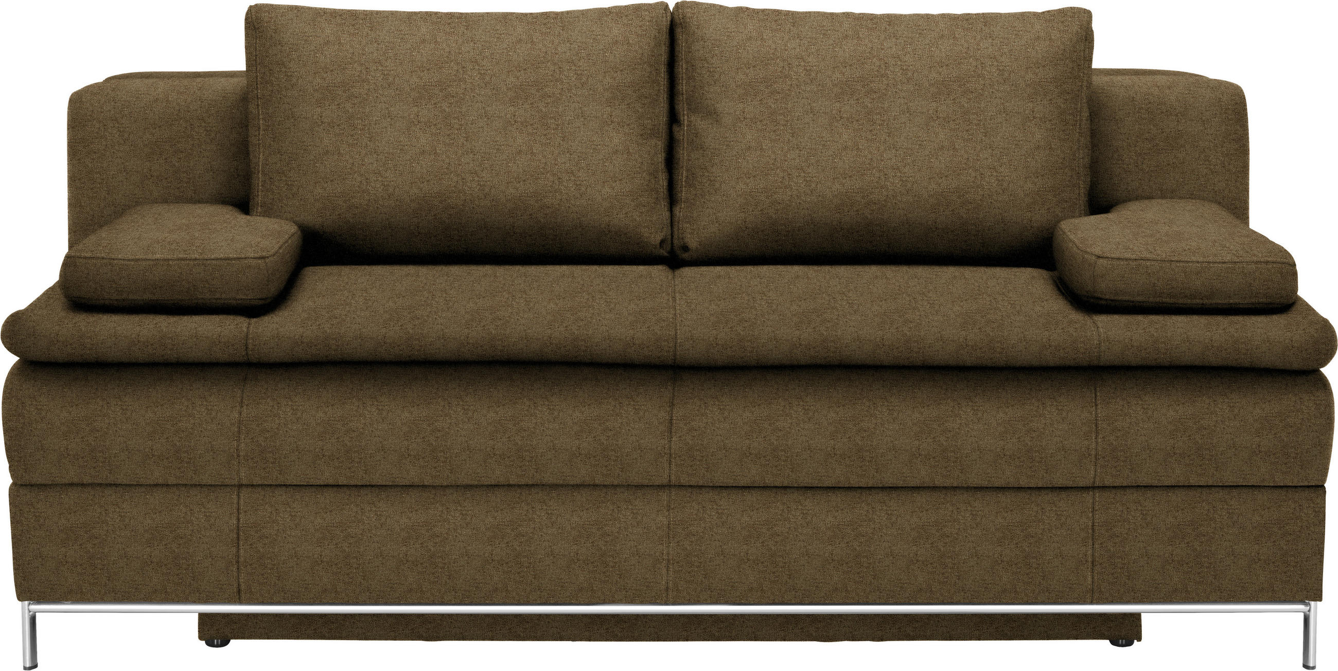 BOXSPRINGSOFA in Webstoff Hellgrün  - Chromfarben/Hellgrün, Design, Textil/Metall (200/93/107cm) - Novel