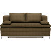 BOXSPRINGSOFA in Webstoff Hellgrün  - Chromfarben/Hellgrün, Design, Textil/Metall (200/93/107cm) - Novel