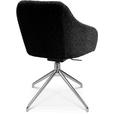 ARMLEHNSTUHL  in Aluminium Flachgewebe  - Anthrazit/Alufarben, Design, Textil/Metall (58/81,5-84,5/60cm) - Johann Jakob