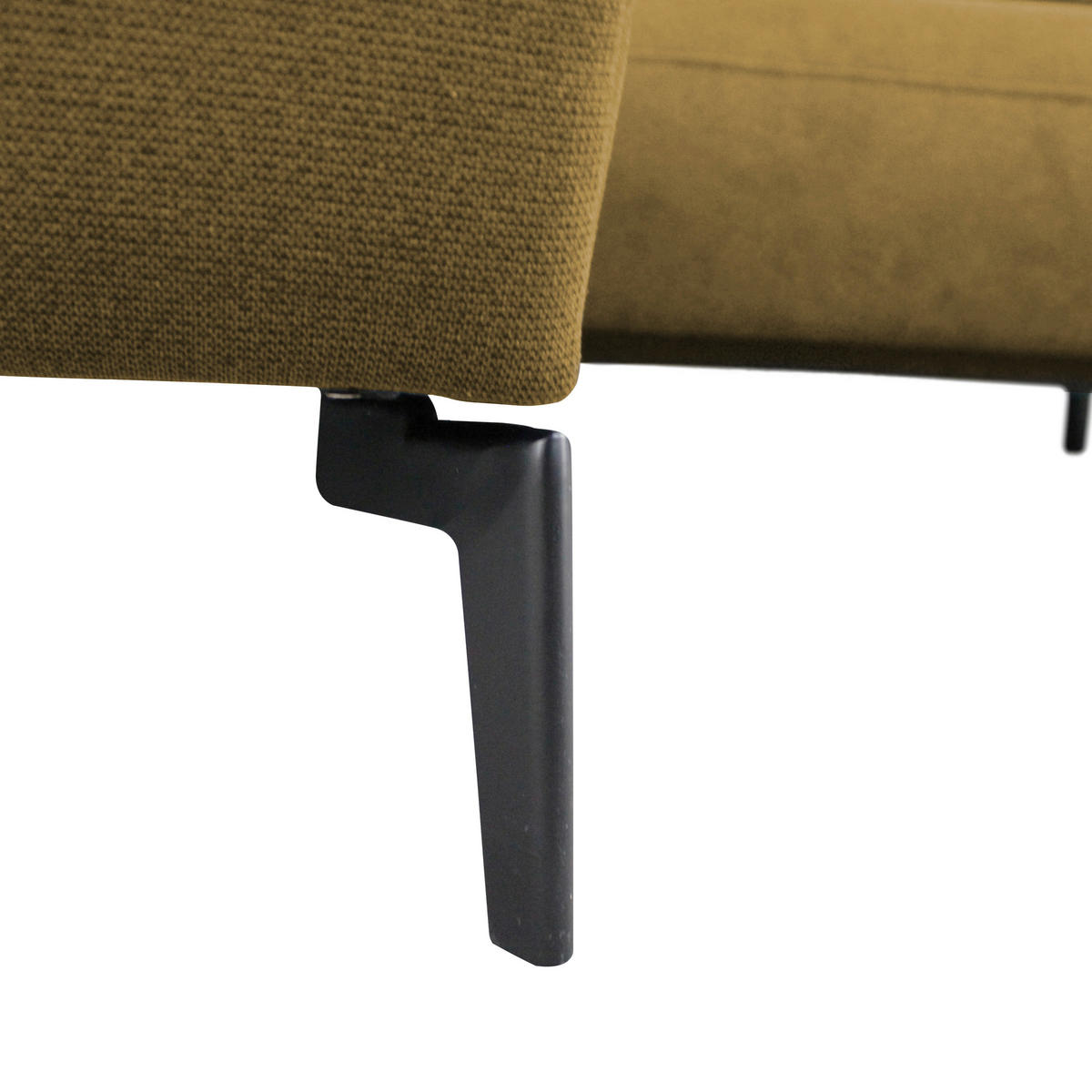 ECKSOFA in Flachgewebe Gelb  163/240 cm  - Gelb/Schwarz, Design, Textil/Metall (163/240cm) - MID.YOU