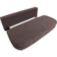 SCHLAFSOFA Simon Plüsch, Webstoff Braun  inkl. Rücken echt, Schlaffunktion, Bettkasten, Rückenkissen  - Schwarz/Braun, Design, Textil (213/89/105cm) - Novel