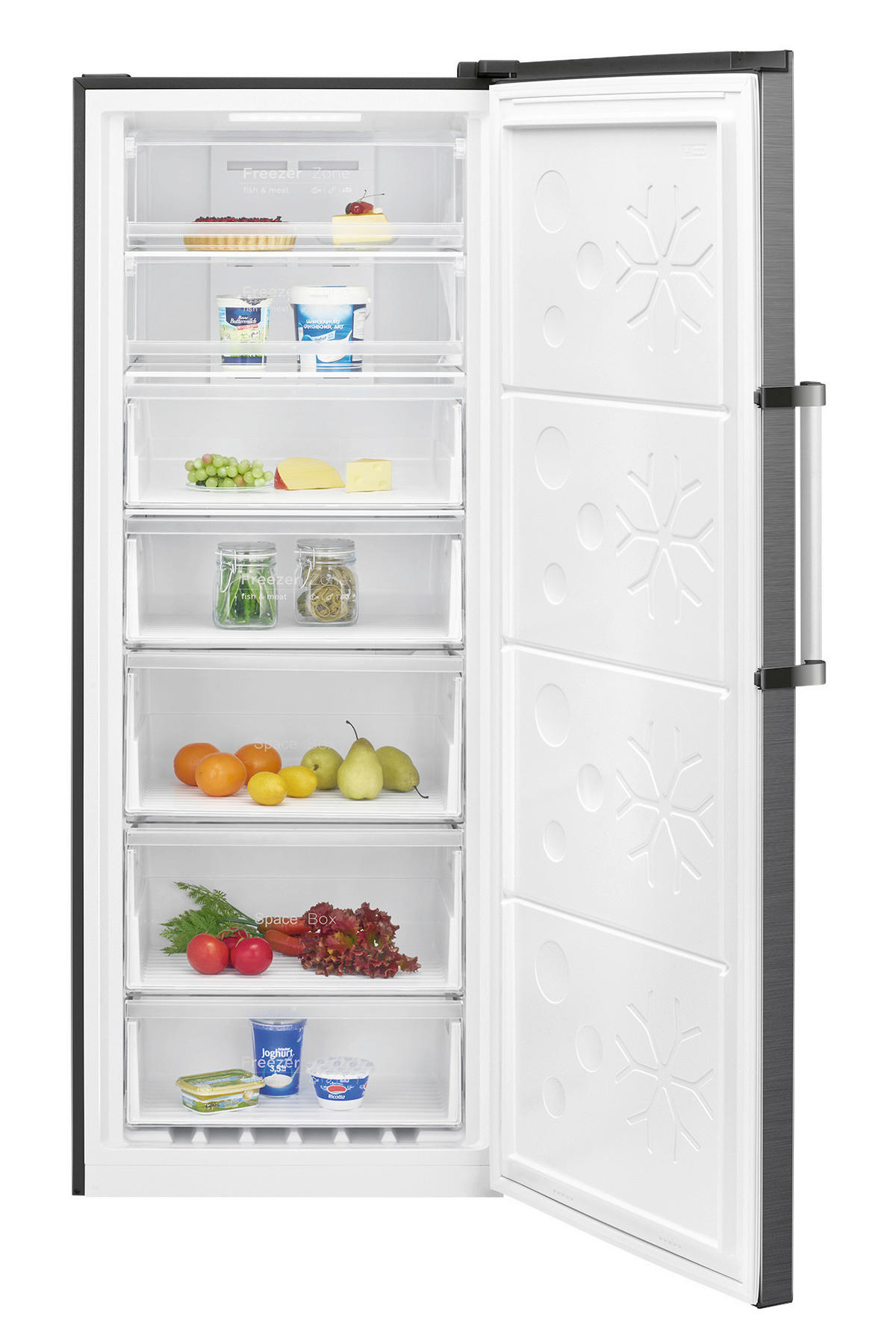 GEFRIERSCHRANK GSVS 7365  - Schwarzchrom, Trend, Metall (71,0/185,5/70,5cm) - Bomann