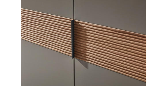 DREHTÜRENSCHRANK 149,6/229,4/59,5 cm 5-türig Taupe, Eichefarben  - Taupe/Eichefarben, Design, Holzwerkstoff/Metall (149,6/229,4/59,5cm) - Dieter Knoll