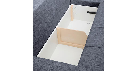 ECKSOFA in Mikrofaser Blau  - Blau/Schwarz, KONVENTIONELL, Kunststoff/Textil (295/169cm) - Carryhome