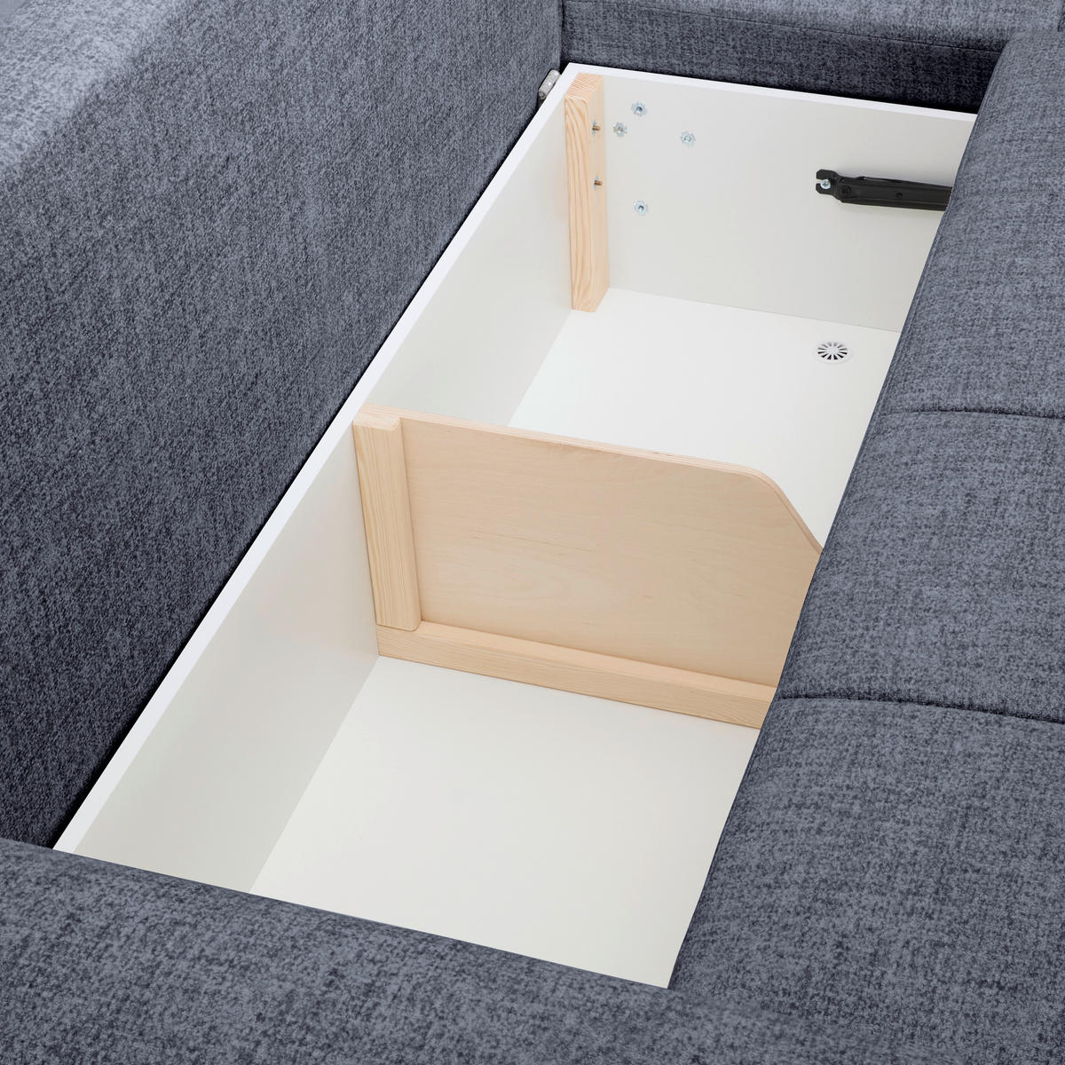 ECKSOFA in Mikrofaser Blau  - Blau/Schwarz, KONVENTIONELL, Kunststoff/Textil (295/169cm) - Carryhome