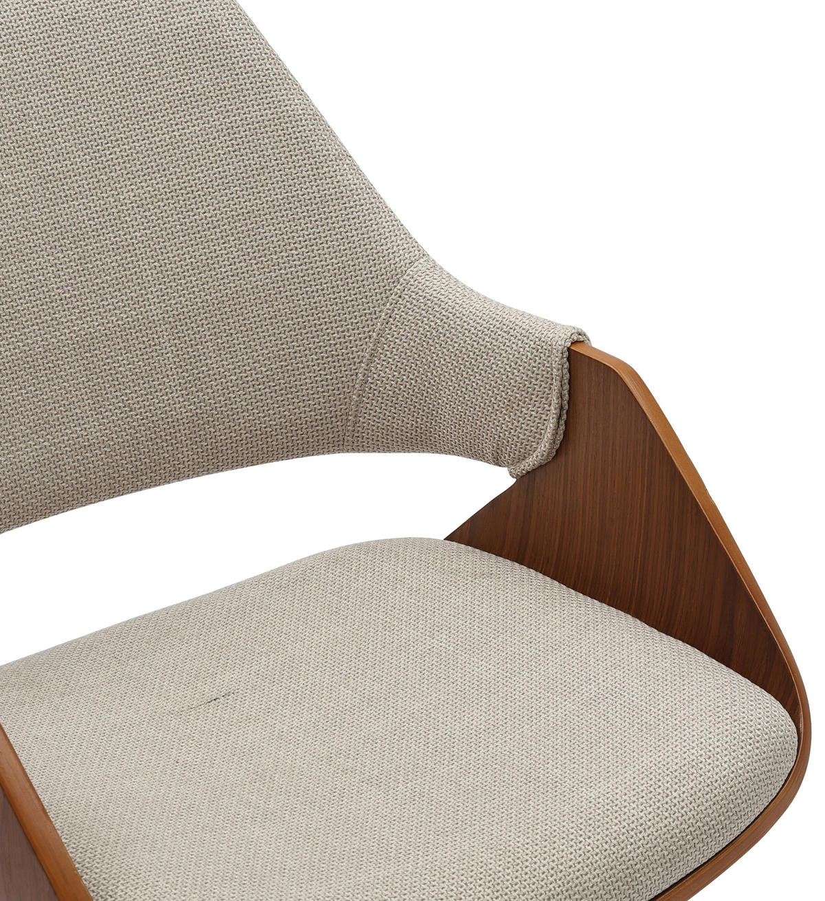 DREHSTUHL  in Leinenoptik Beige, Walnussfarben  - Beige/Walnussfarben, MODERN, Holz/Kunststoff (51/78/88/57cm) - MID.YOU
