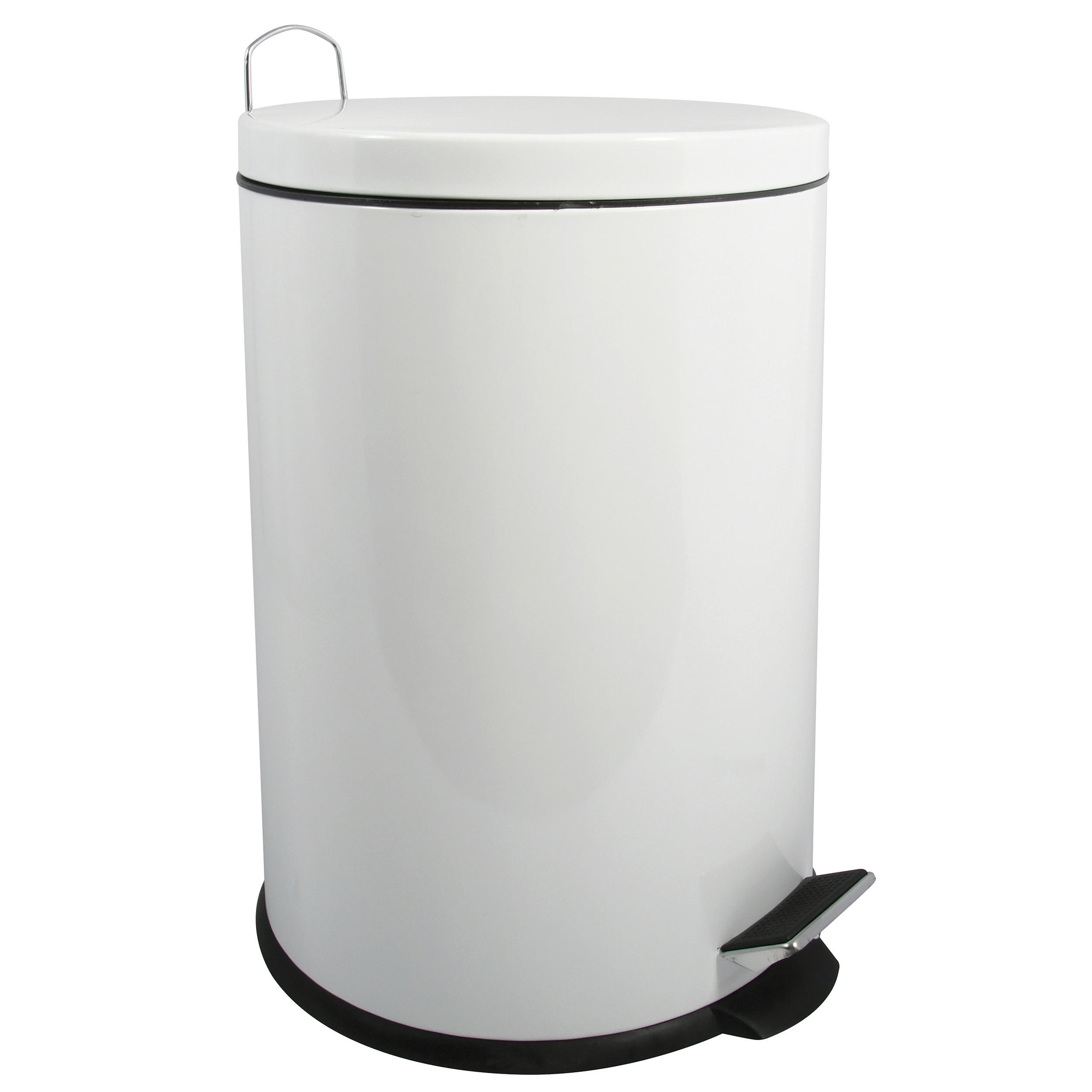 TRETEIMER 20 l  Metall  - Schwarz/Weiß, Basics, Kunststoff/Metall (29.3/45/29.3cm) - Spirella