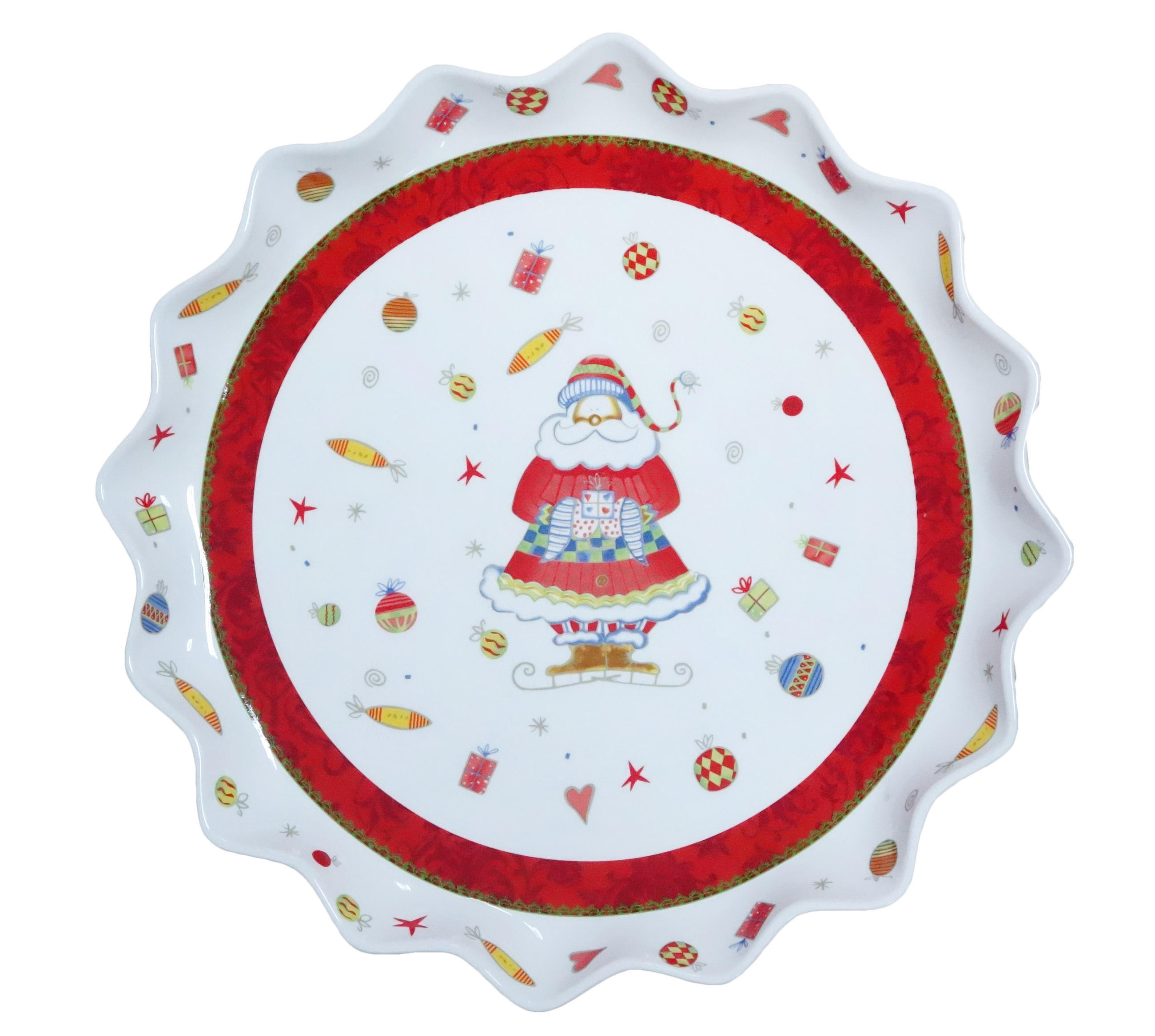 SERVÍROVACÍ PODNOS, keramika, 39 cm - vícebarevná, Basics, keramika (39cm) - X-Mas