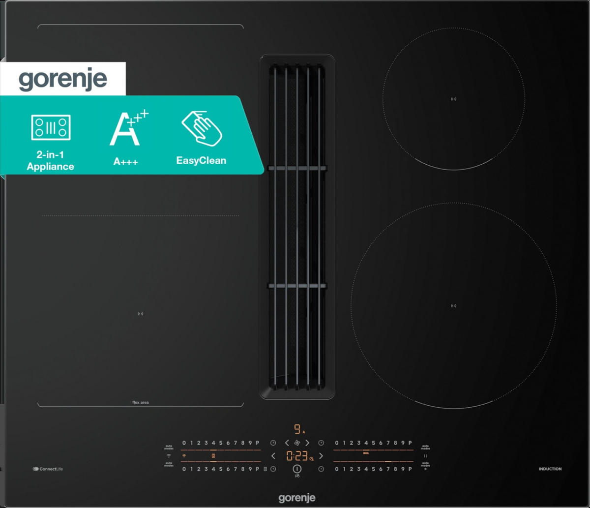 KOCHFELD-DUNSTABZUG-KOMBI  - Schwarz, Basics (56/23/49cm) - Gorenje