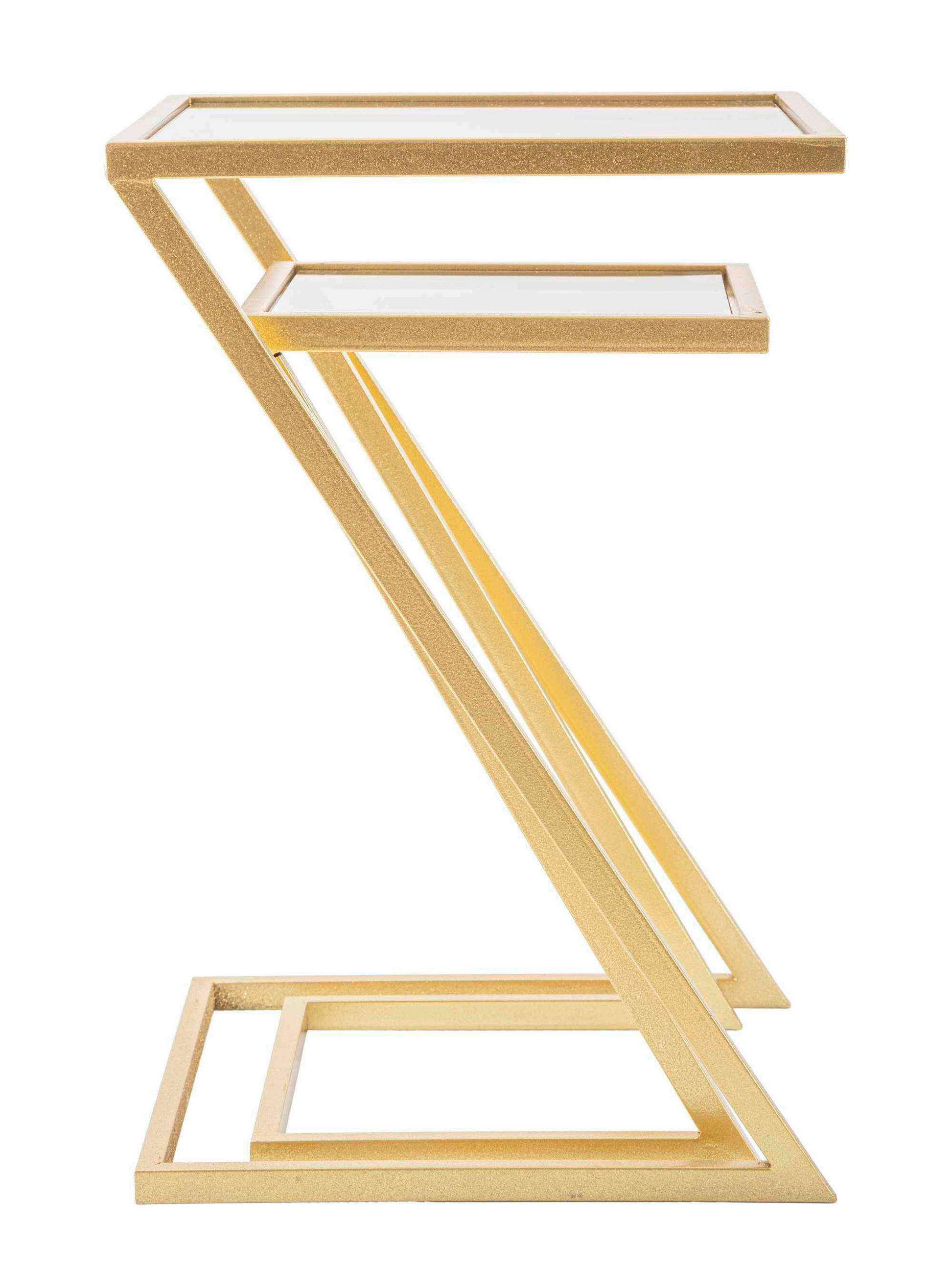 COUCHTISCH - Goldfarben, Basics, Glas/Metall (40/60/40cm)