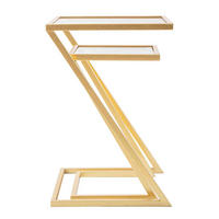 COUCHTISCH Spiegelglas 40/60/40 cm Goldfarben  - Goldfarben, Basics, Glas/Metall (40/60/40cm)