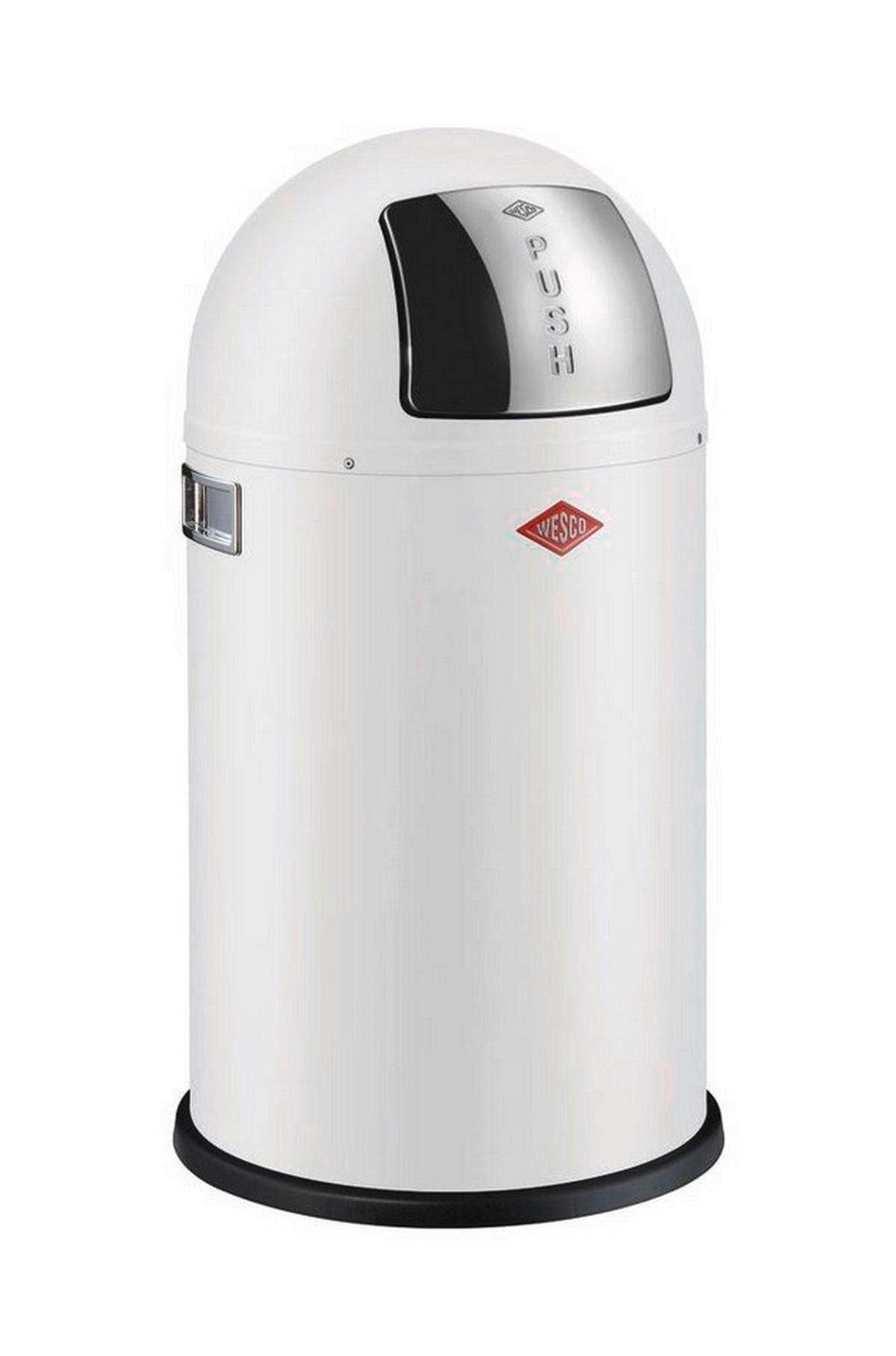 ABFALLSAMMLER PUSHBOY JUNIOR 22 L  - Edelstahlfarben/Weiß, KONVENTIONELL, Kunststoff/Metall (35/63cm) - Wesco