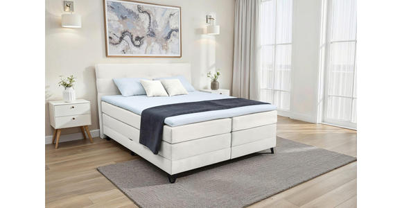 BOXSPRINGBETT 160/200 cm  in Naturfarben  - Schwarz/Naturfarben, KONVENTIONELL, Textil/Metall (160/200cm) - Carryhome