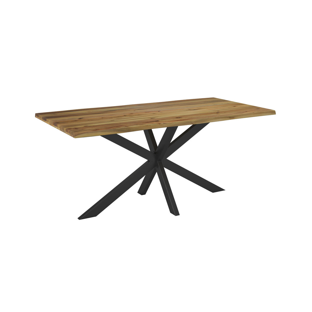 ESSTISCH Akaziefarben  - Akaziefarben, MODERN, Holz/Metall (160/78/85cm) - MID.YOU