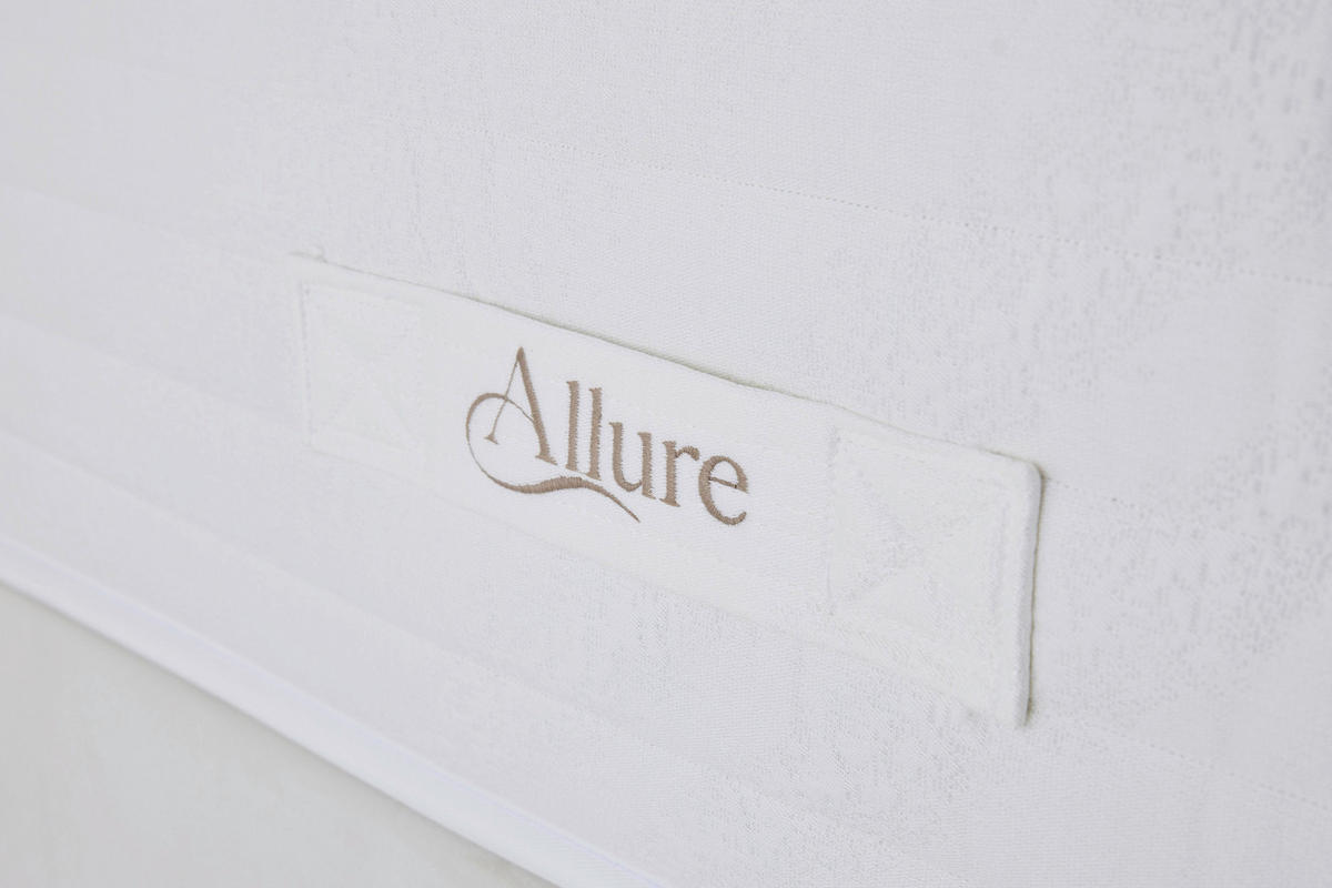 BOXSPRINGMATRATZE ALLURE SICILIA H4, 90/200 cm, Höhe ca.: 31 cm,  - Creme, Basics, Textil (90/200cm)