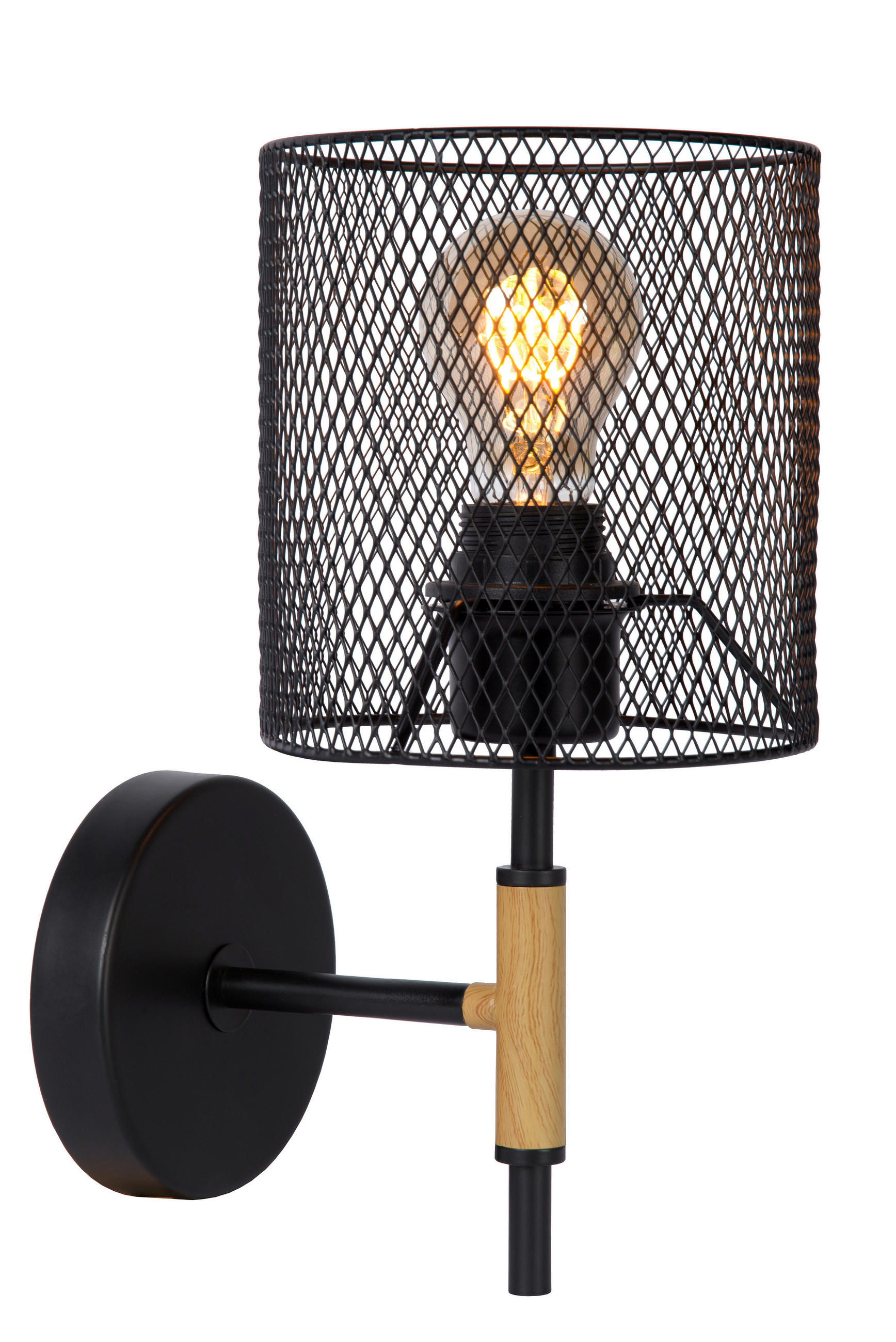WANDSTRAHLER BASKETT 15/20/32 cm   - Schwarz, Basics, Metall (15/20/32cm) - Lucide