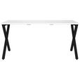 SCHREIBTISCH 160/80/75 cm  in Schwarz, Weiß  - Schwarz/Weiß, MODERN, Holzwerkstoff/Metall (160/80/75cm) - Novel
