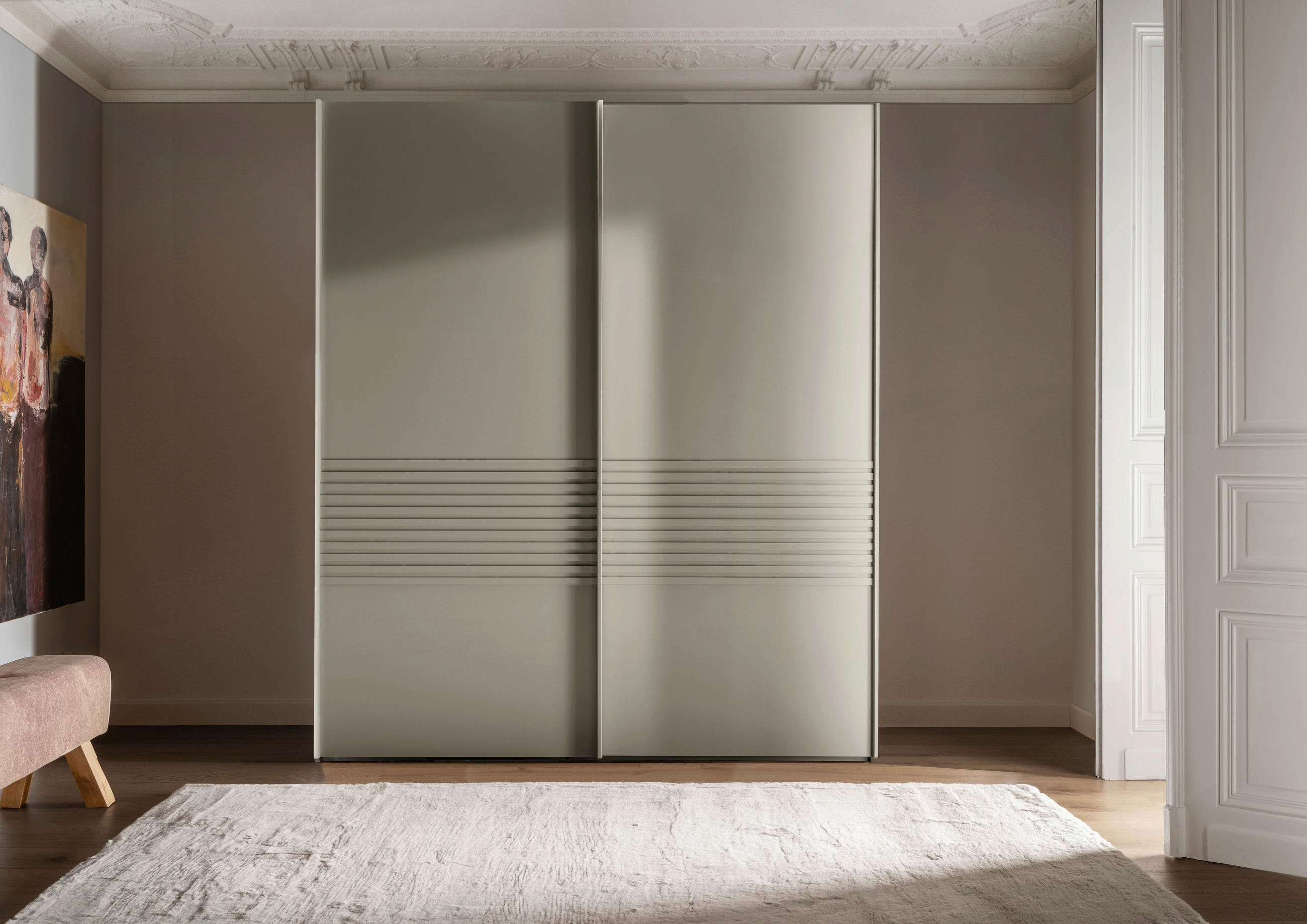 SCHWEBETÜRENSCHRANK in Grau  - Grau, Design, Holzwerkstoff/Metall (200/236/67cm) - Novel