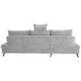 ECKSOFA in Webstoff Hellgrau  - Hellgrau/Schwarz, KONVENTIONELL, Textil/Metall (183/293cm) - Carryhome