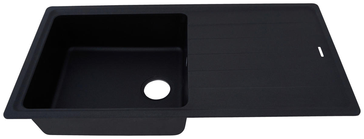 SPÜLE 1725COLUMBIA100X50S  - Schwarz, Trend, Stein (100/18,5/50cm) - Respekta