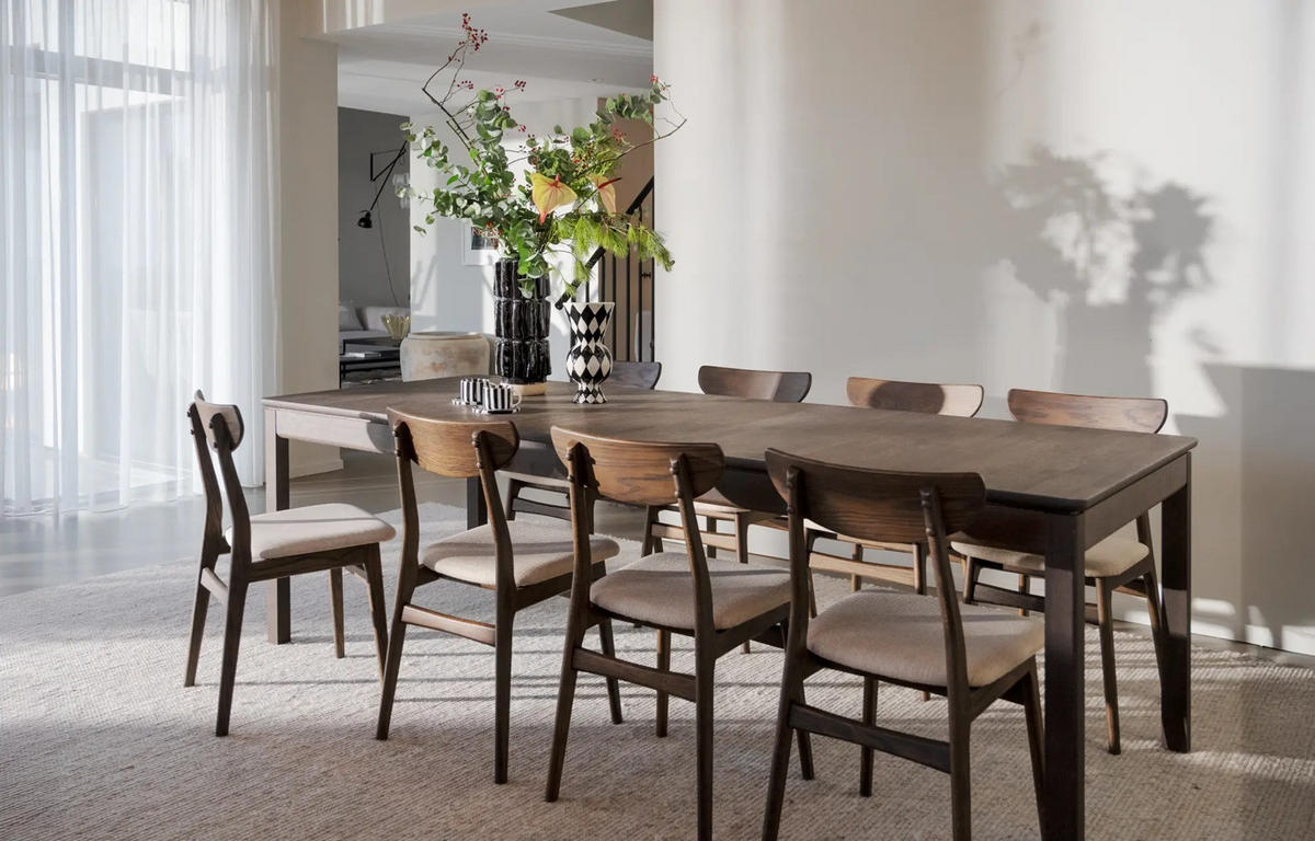 MATBORD brun rektangulär  utdragbar, finns i olika trädekorer  - brun, Klassisk, trä (200/95/76cm) - Rowico