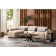 ECKSOFA  in Chenille Creme  190/340 cm  - Greige/Creme, Design, Kunststoff/Textil (190/340cm) - Belluti